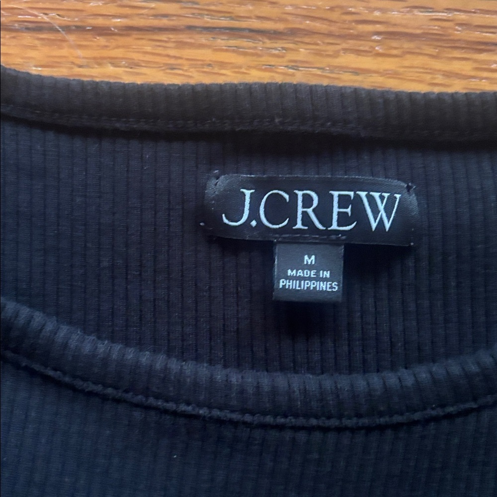J. Crew Ruffle Black Top - Picture 2 of 6